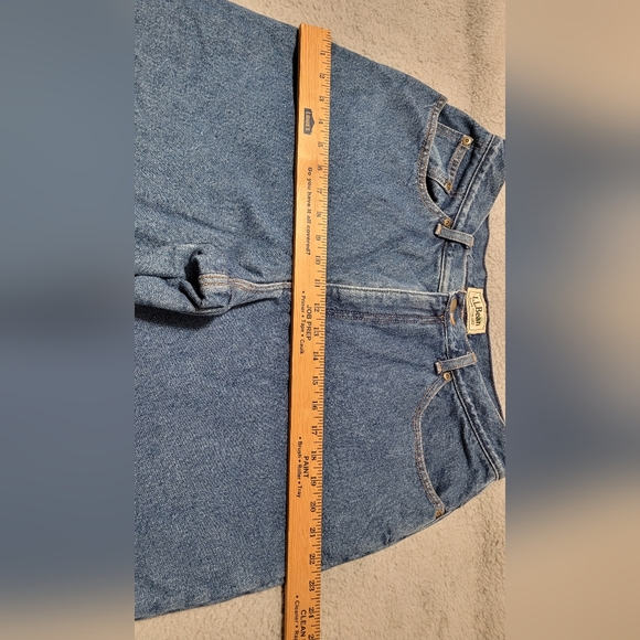 L.L. Bean Original Fit Relaxed Flannel Lined Jeans Size 16 - Picture 8 of 11